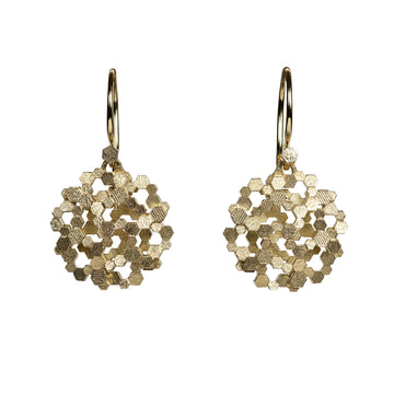 Open Hex drop earrings