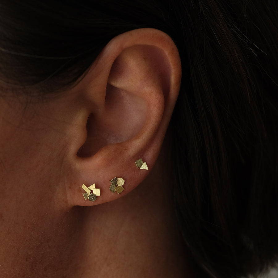 Five Glint cluster stud earrings