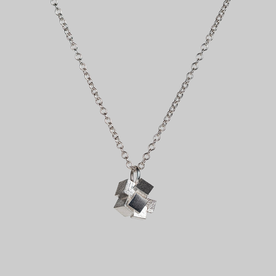 Cube Cluster Pendant - silver