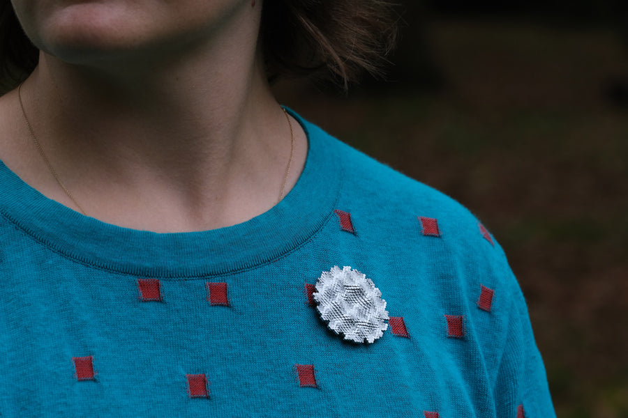 Hex Ripple Brooch