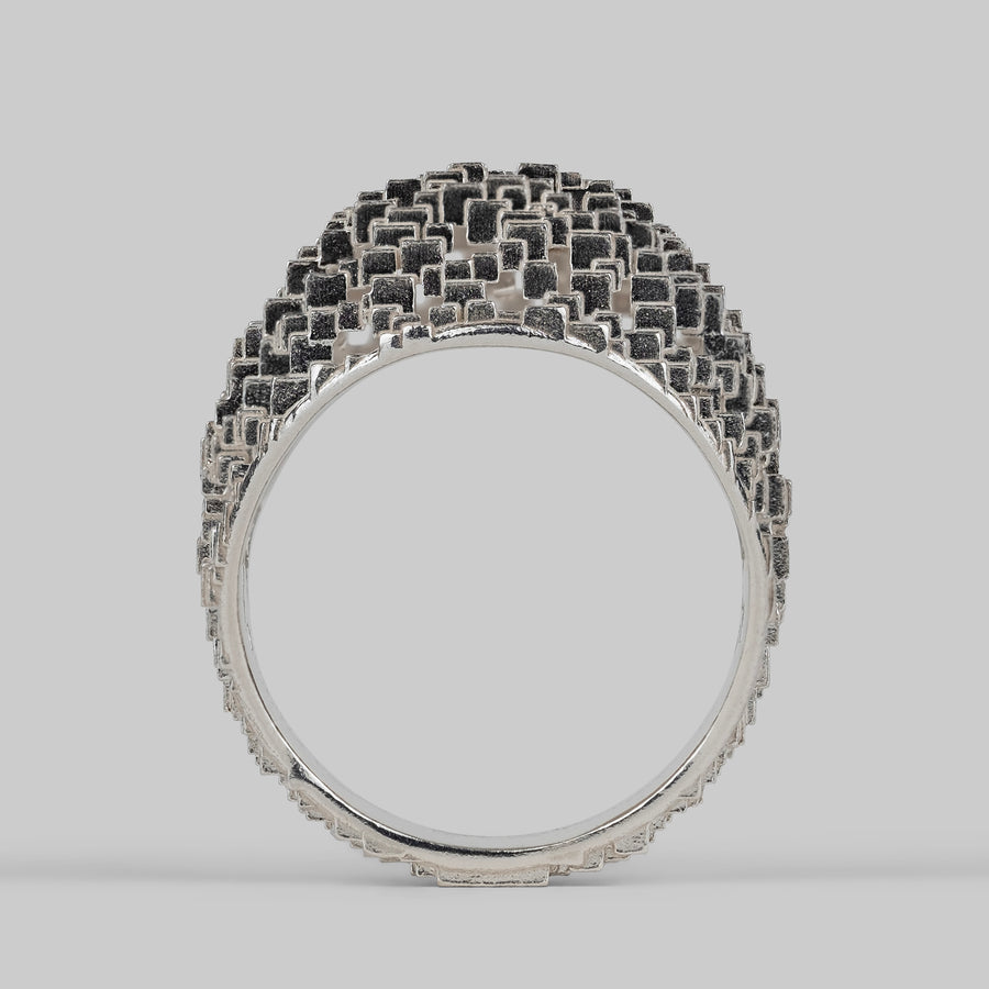 Random Oval ring - Silver