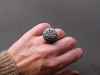 Jo Hayes Ward Antique sphere ring - Oxidised Silver